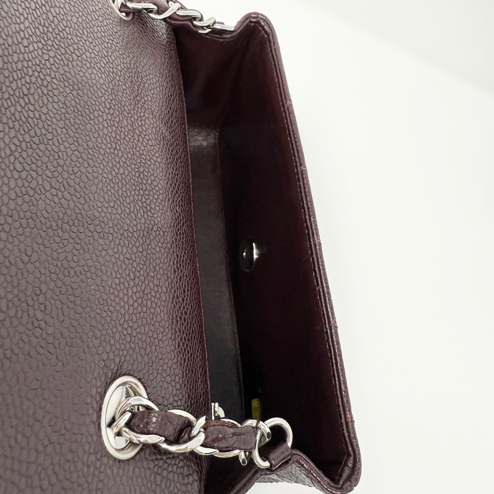 Chanel Caviar Classic Flap Mini Rectangular Burgu… - image 13